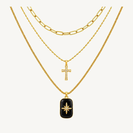 Maylohas North Star three-layer pendant necklace