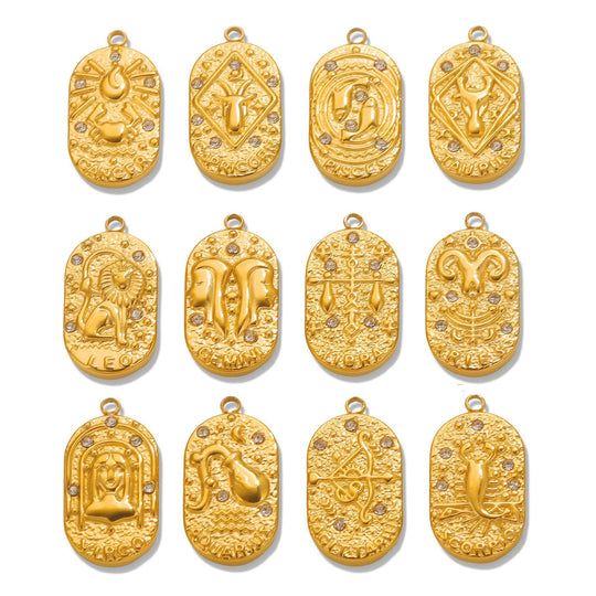 Charms Constellation Oval Gold-Plated
