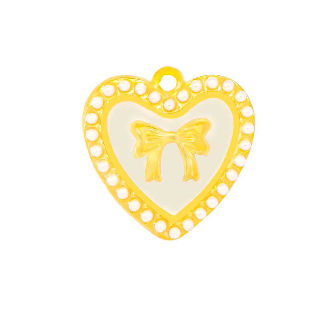 Pearl Bow Heart