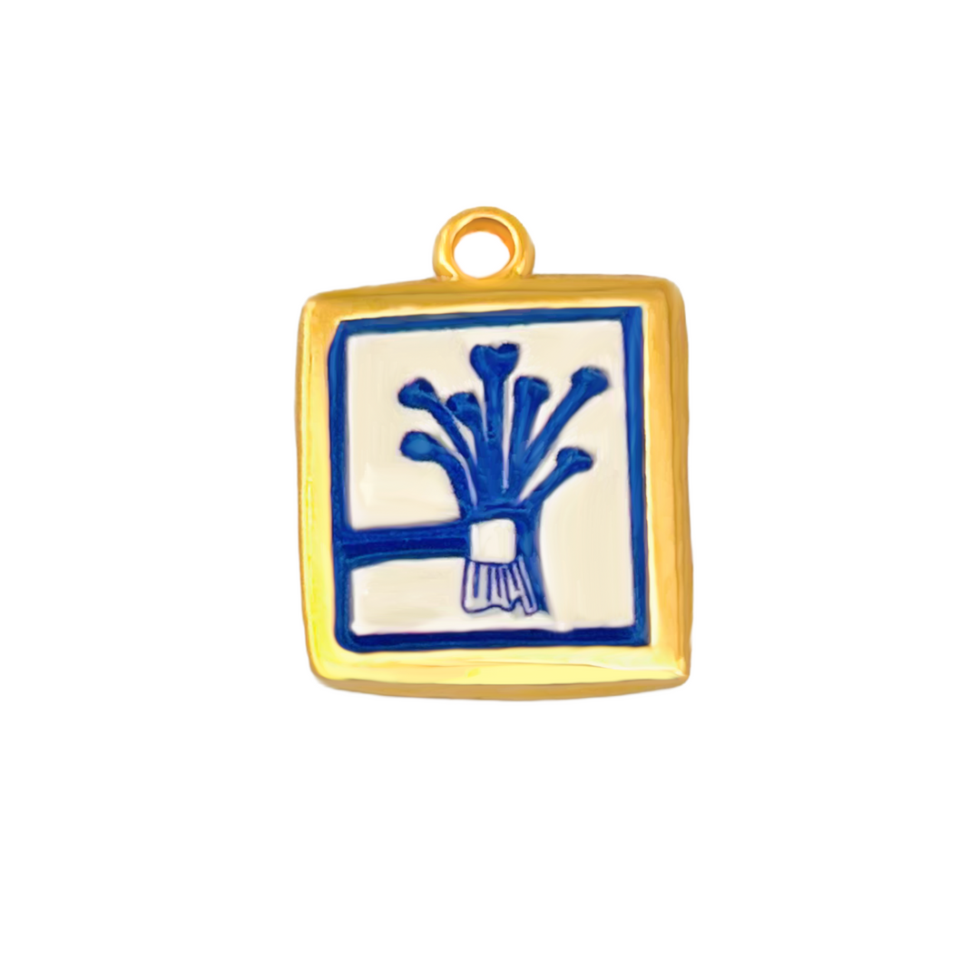 Blue Scallion Tile