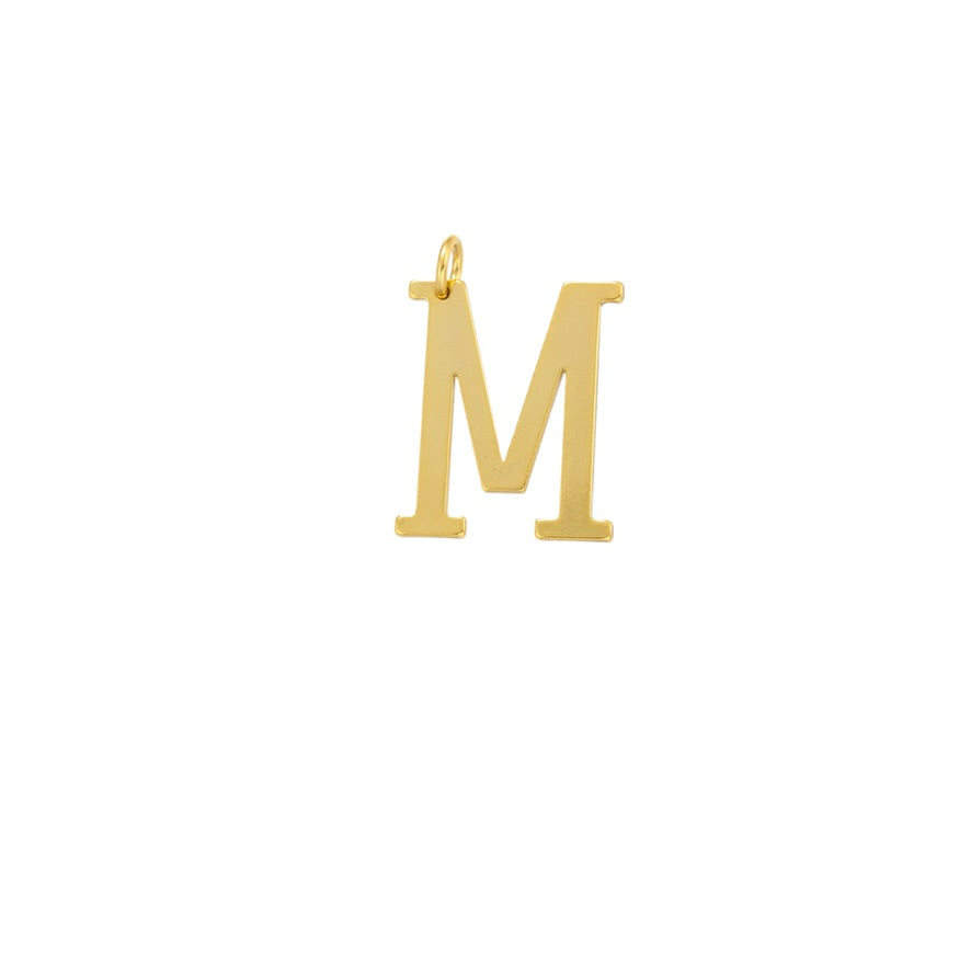 Gold initial M pendant necklace for graduation gift