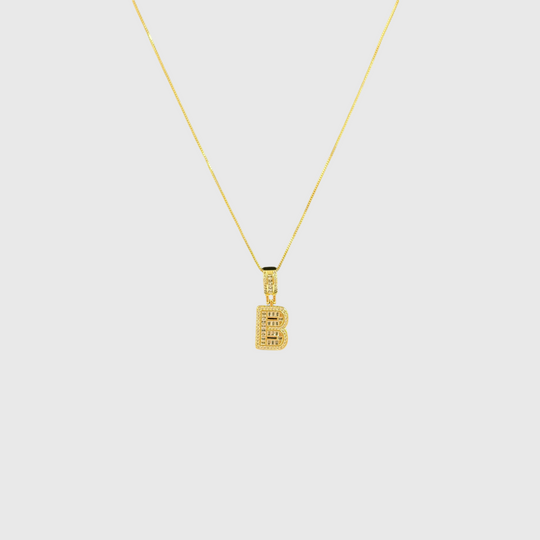 Gold Initial Pendant Necklace – Dainty Letter Necklace with Crystal Accents, Minimalist Jewelry Gift for Women