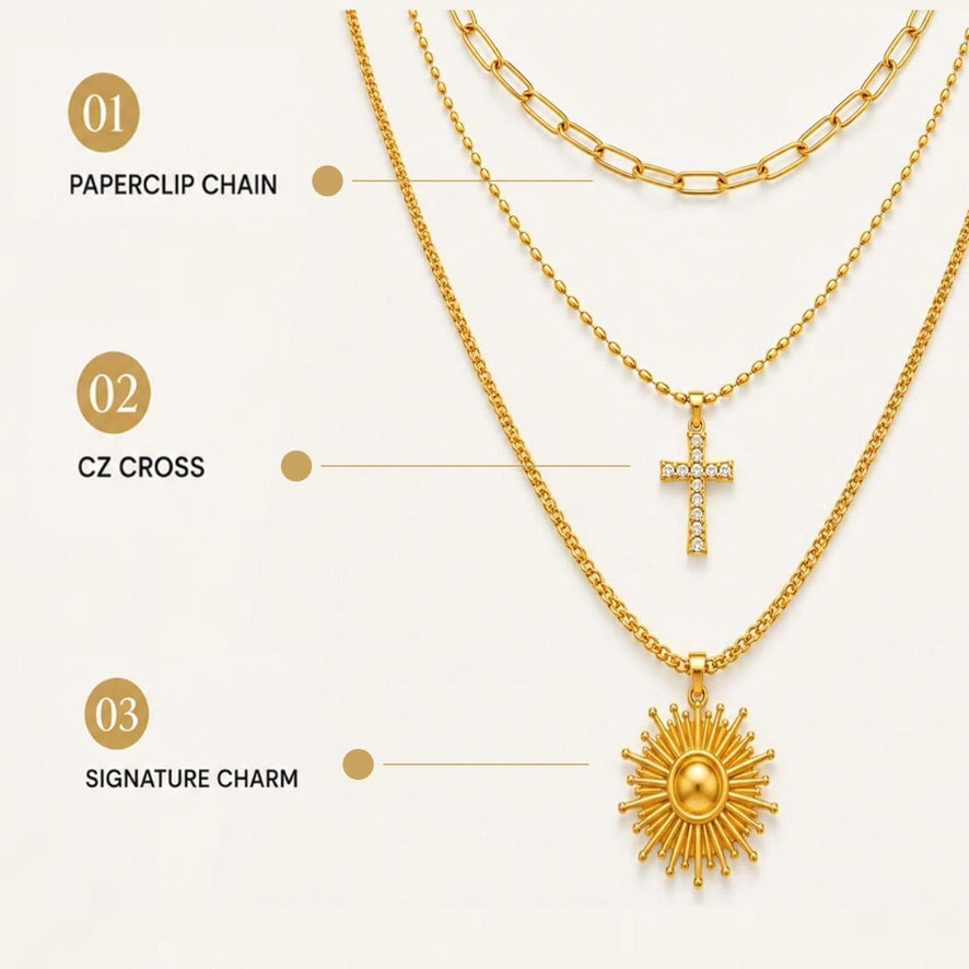 3-Layer Pendant Necklace