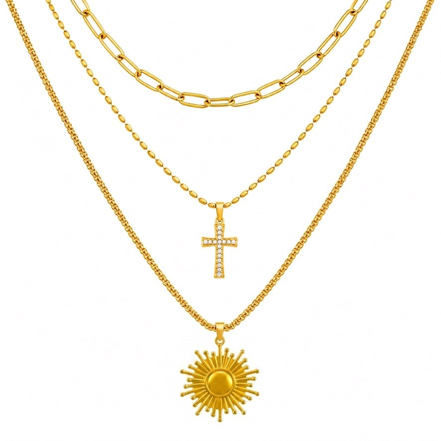 3-Layer Pendant Necklace