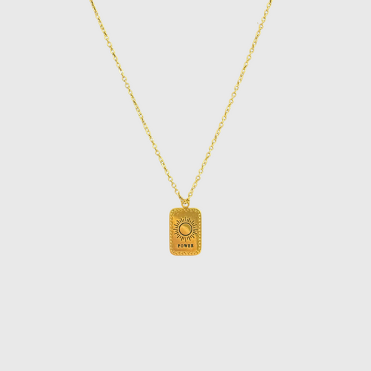 Golden Dainty Chain Necklace – Initial, Zodiac & Tarot Pendants, Personalized Layering Jewelry