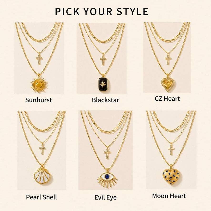 3-Layer Pendant Necklace