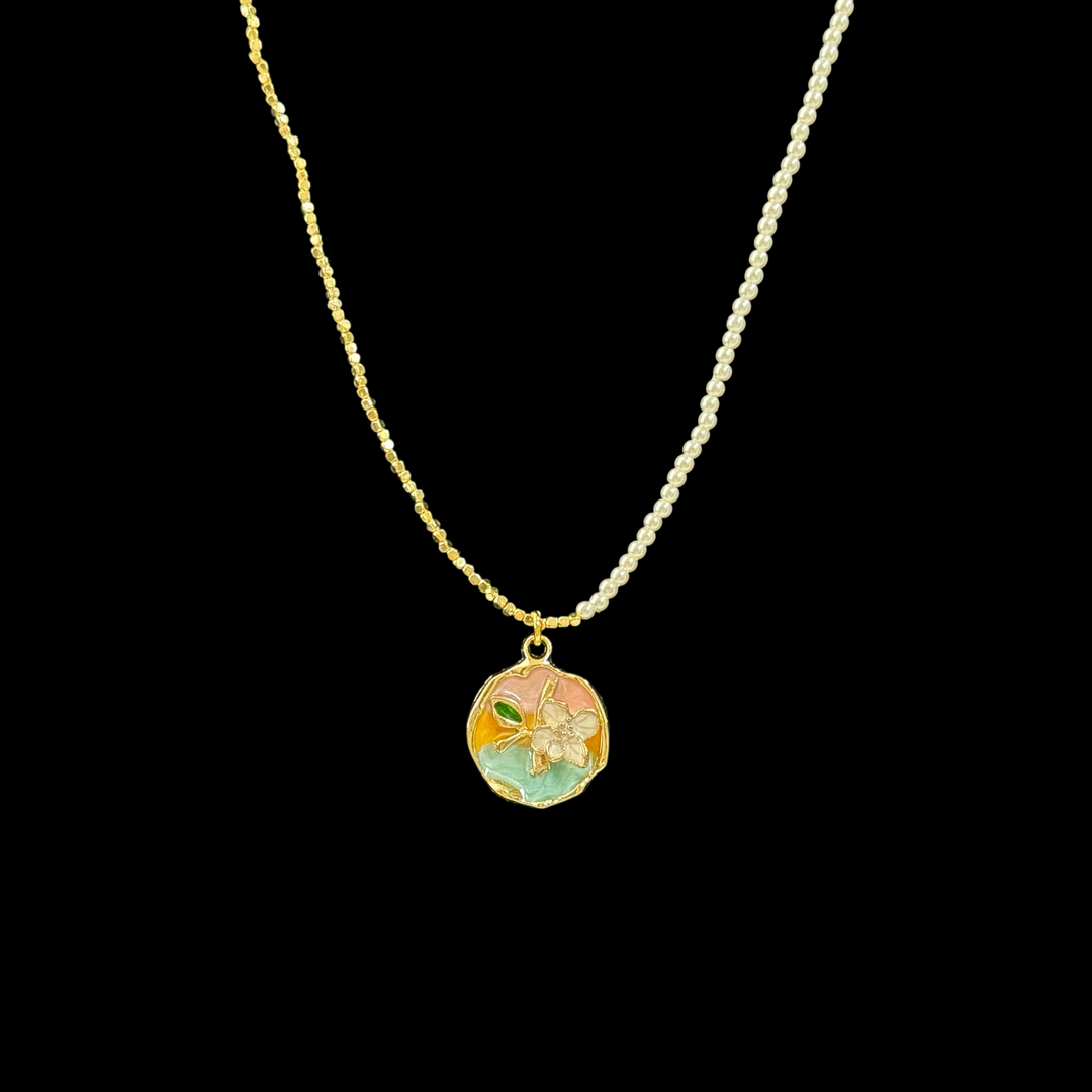 Handmade Pearl & Gold Bead Chain – Customizable Pendant Base Necklace, Minimalist Layering Jewelry for Women