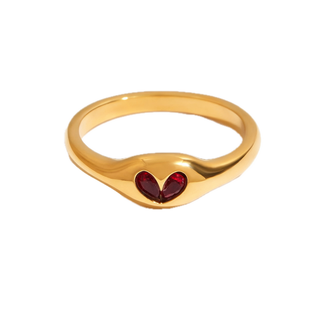 Ruby Heart Signet