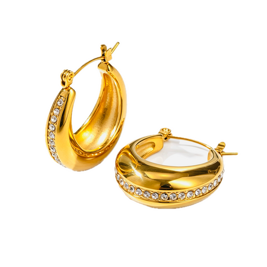Lumière CZ Channel Hoop