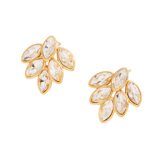 Plume Marquise Fan Stud