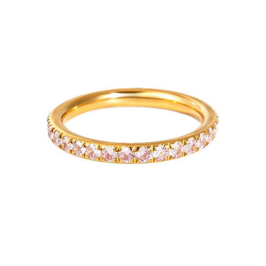 Blush Pavé Eternity Ring
