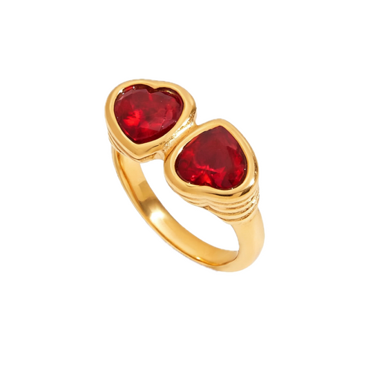 Double Ruby Heart Dome
