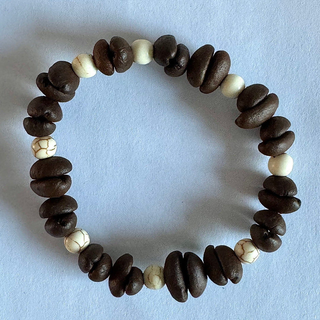 Handmade Natural Coffee Bean And Star Moon Bodhi Bracelet, Unique Design, Unisex, Can Be Used For Meditation, Blessing And Daily Wear, Showing The Beauty Of Nature And Zen