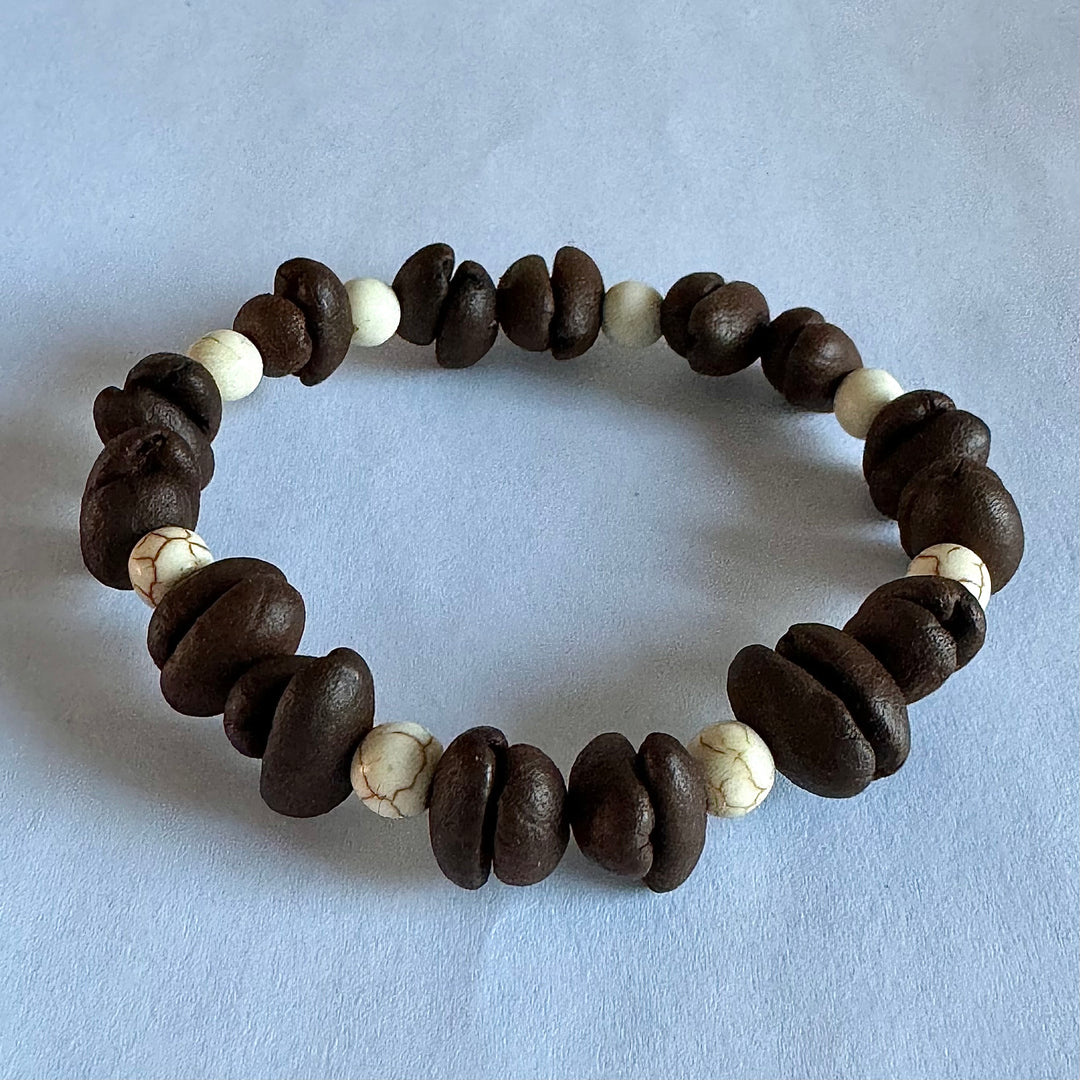 Handmade Natural Coffee Bean And Star Moon Bodhi Bracelet, Unique Design, Unisex, Can Be Used For Meditation, Blessing And Daily Wear, Showing The Beauty Of Nature And Zen