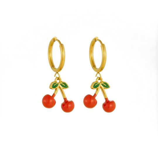 Cherry Necklace &amp; Earrings Set