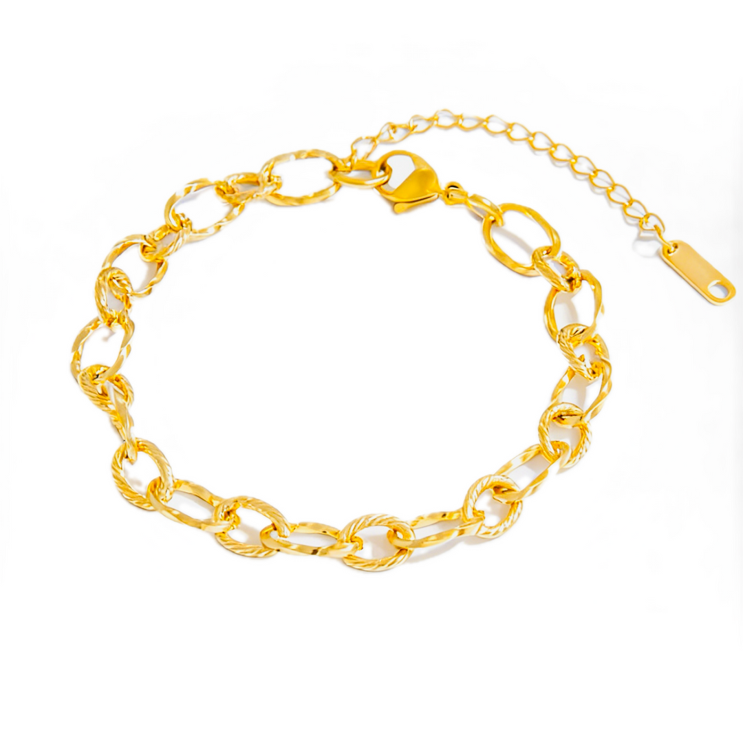 extured Oval Link Chain