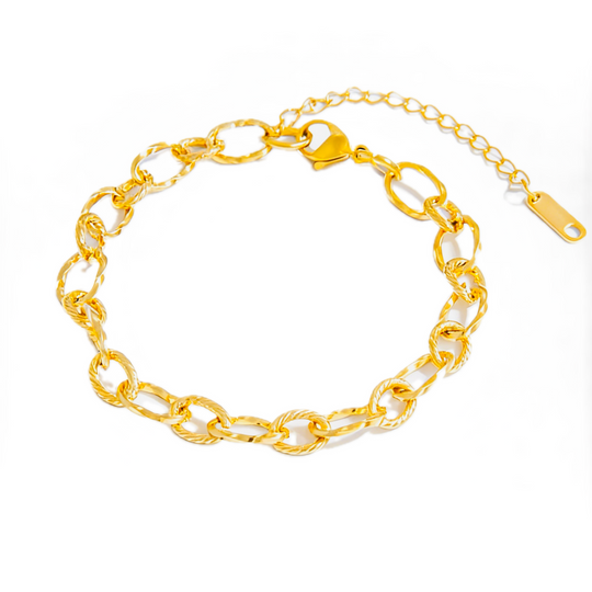 extured Oval Link Chain