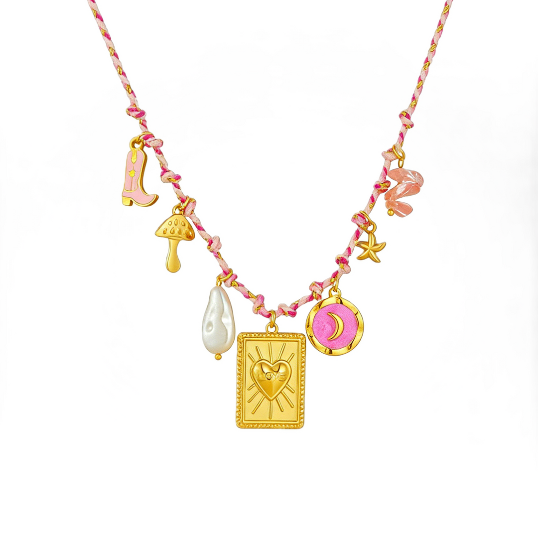 Bohemian Knot Heart Tag Multi-Pendant Jewelry