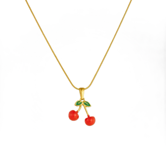 Cherry Necklace &amp; Earrings Set