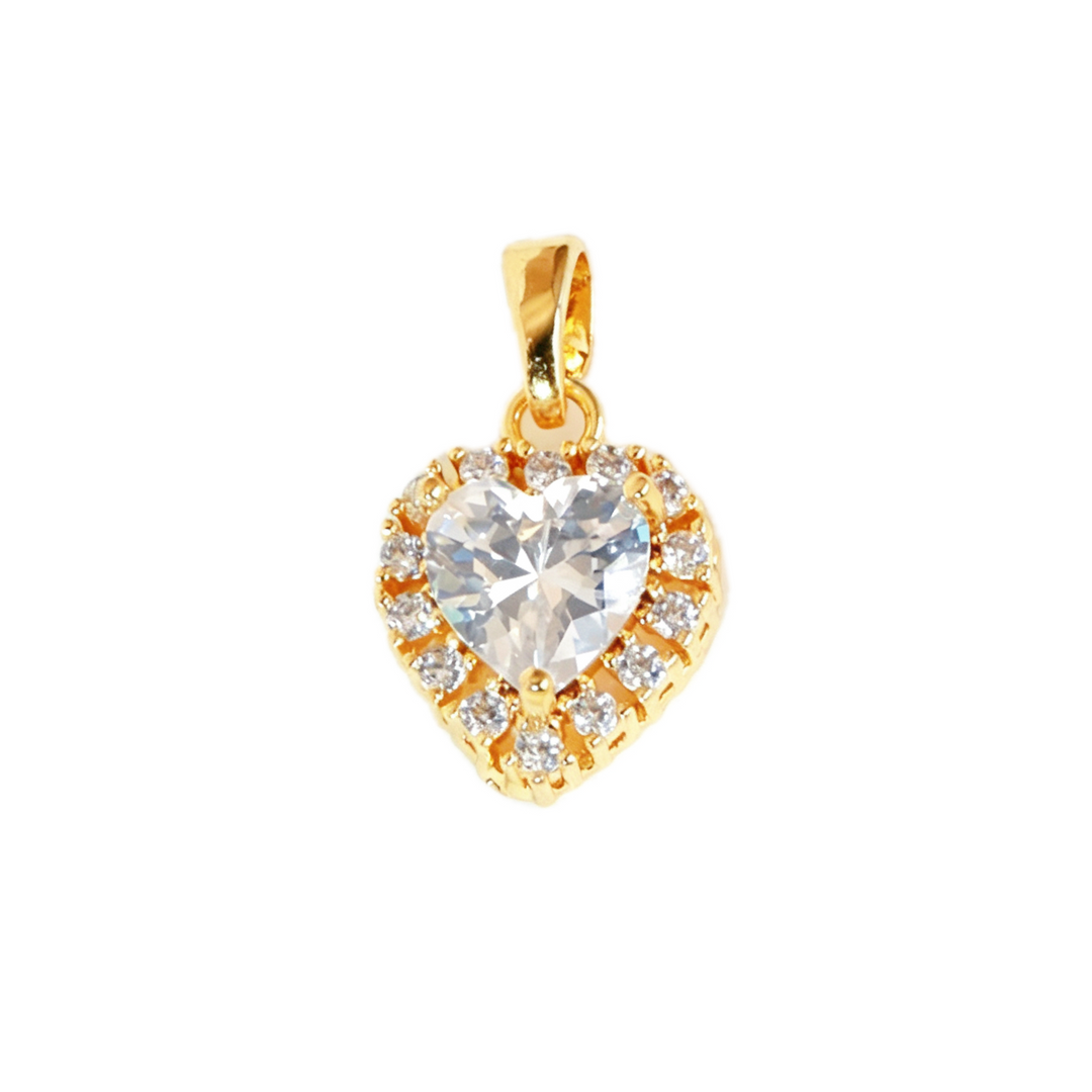 Heart-Cut Diamond Halo Pendant