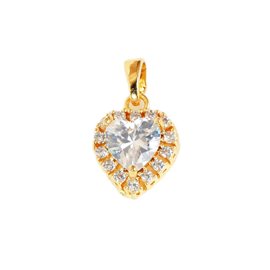 Heart-Cut Diamond Halo Pendant