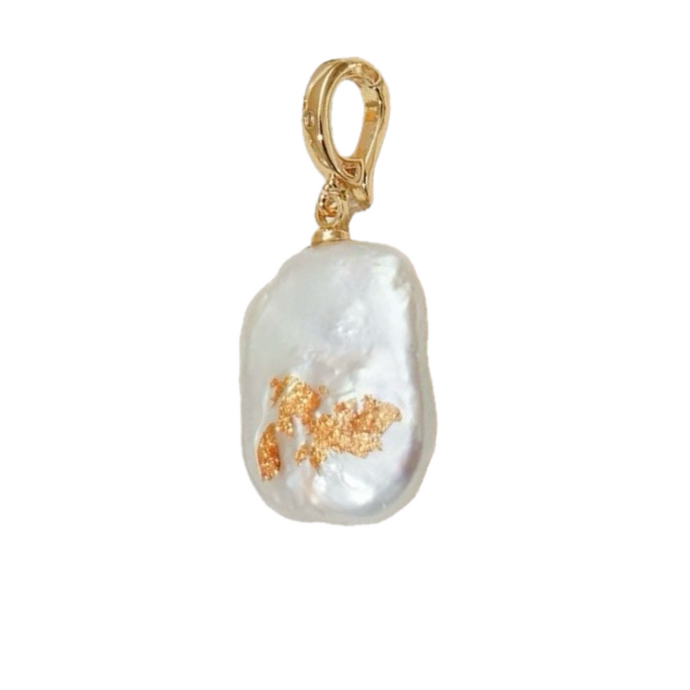 Gold Leaf Baroque Pearl abnormal shape