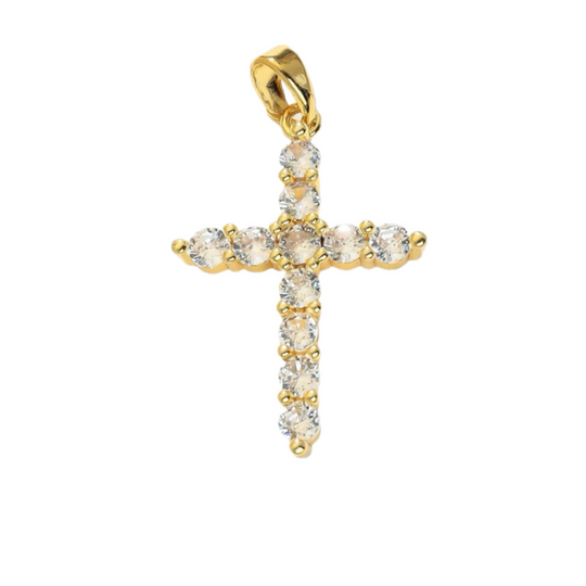 Large Round Diamond Cross