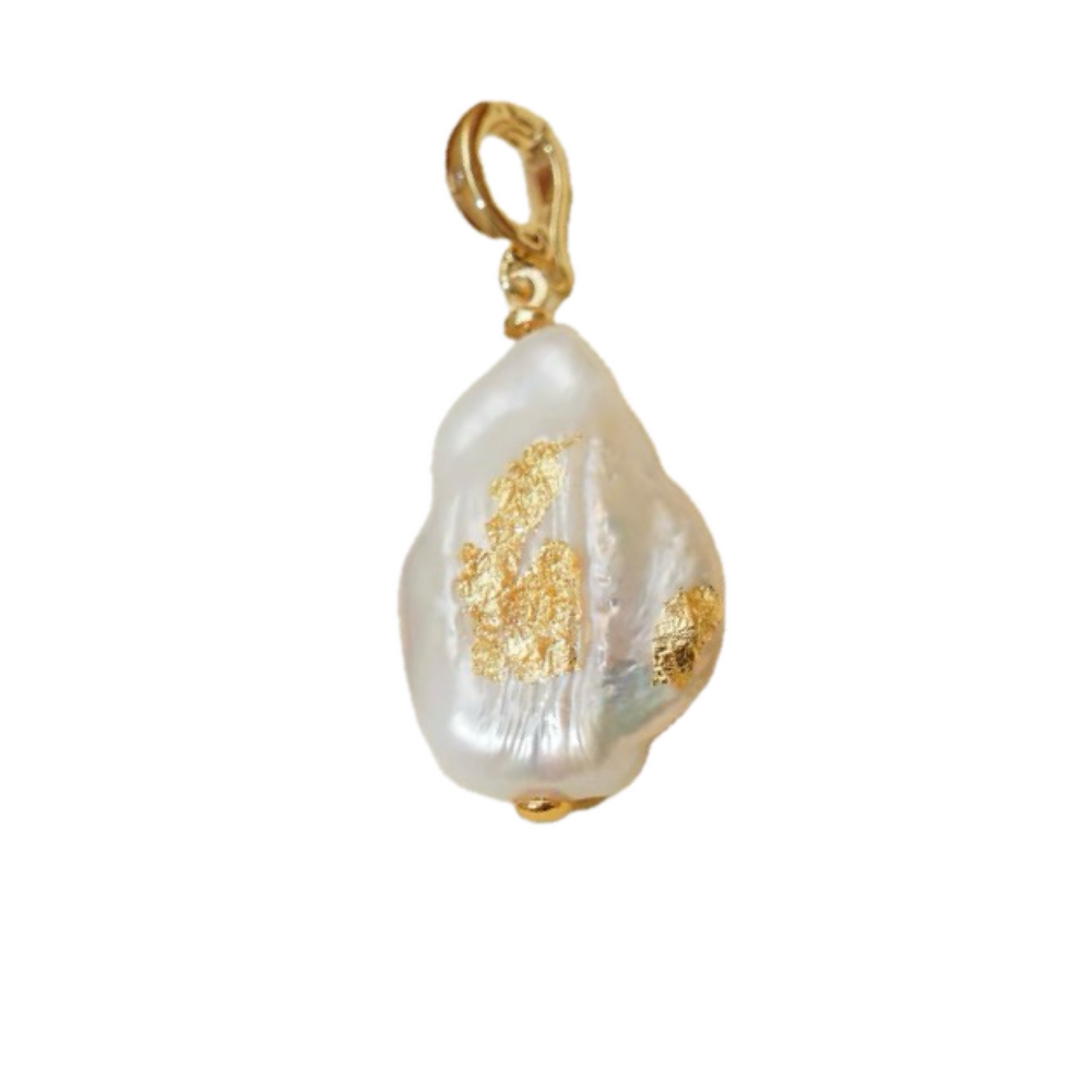 Gold Leaf Baroque Pearl square
