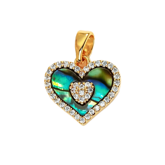 Abalone Shell Heart Pendant