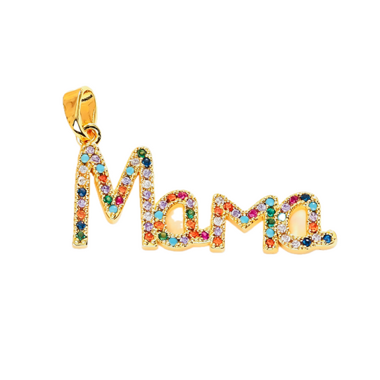 "Mama" Full Cubic Zirconia Pendant