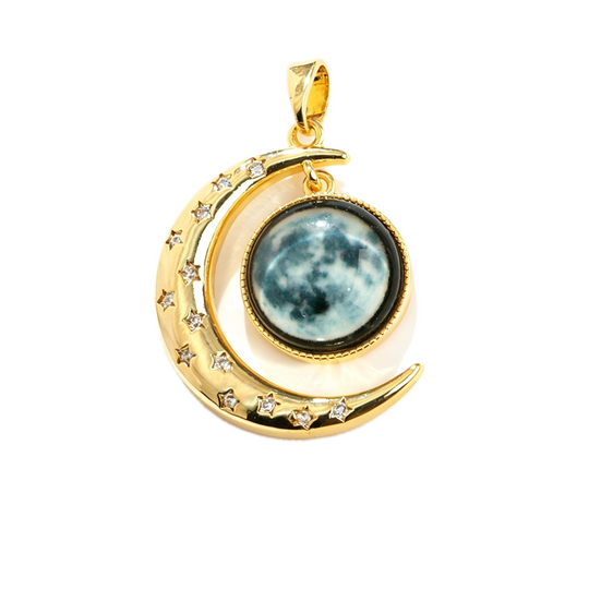 White Mother-of-Pearl Moon · Gold Rose