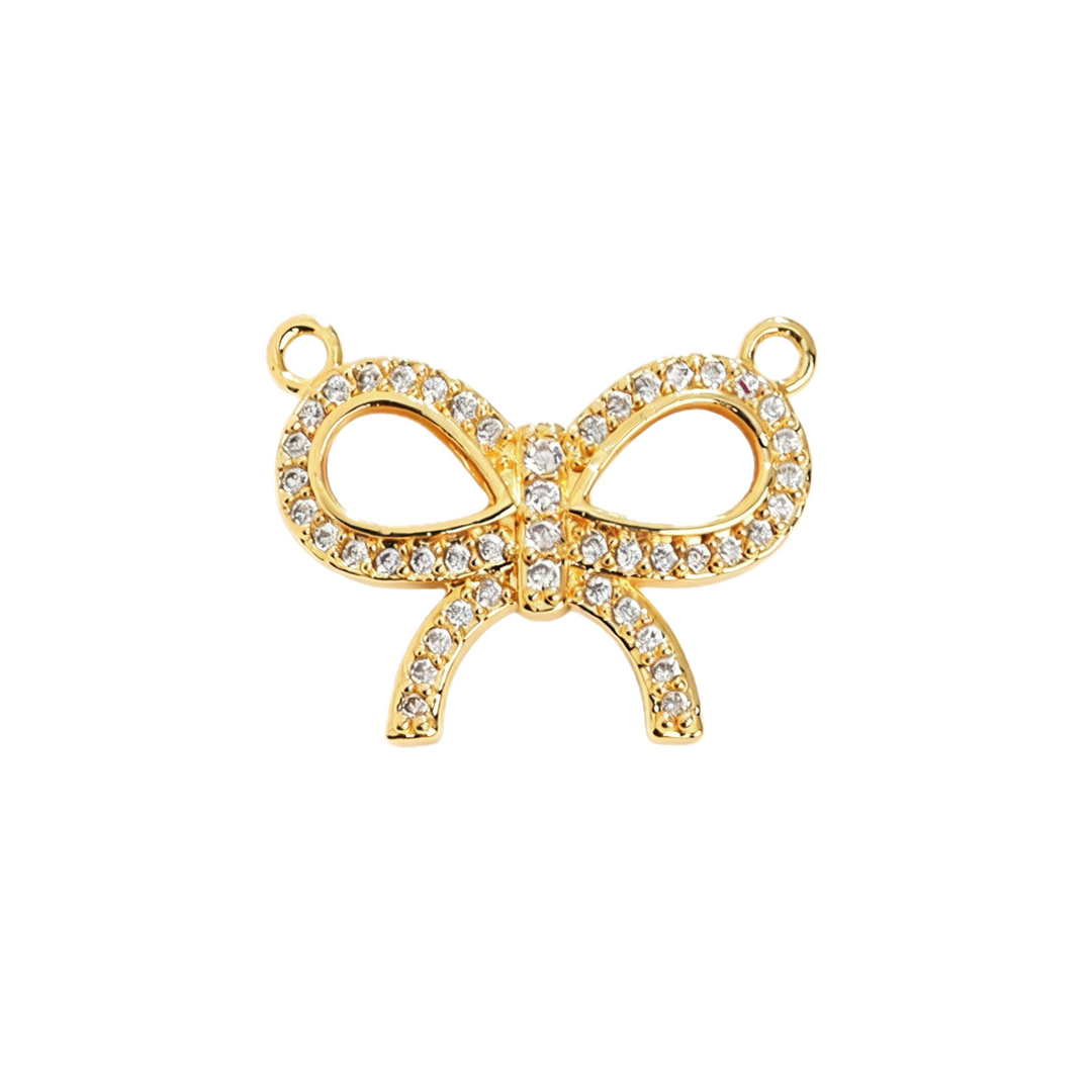 Pavé CZ Openwork Bow