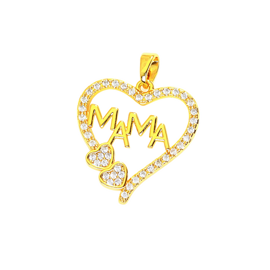 "MAMA" Open Heart Pendant