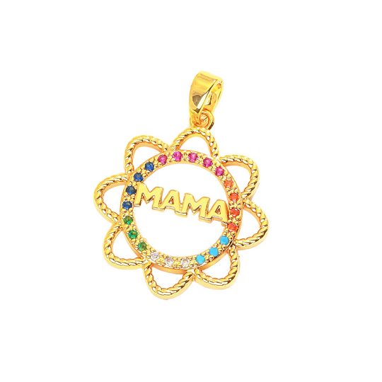 "MAMA" Sunflower Pendant