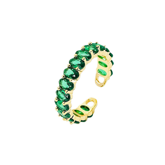 Oval Emerald Open