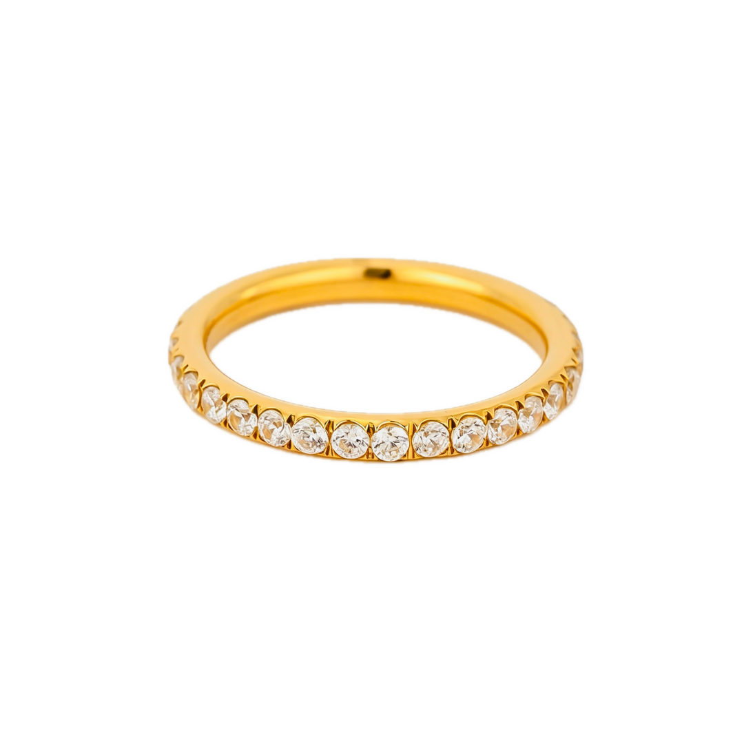 Petite Pave Eternity Band