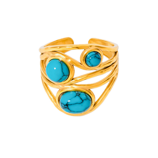 Turquoise Triple Stone Cuff