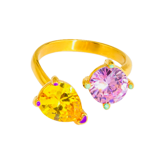 Citrine &amp; Lavender Toi et Moi