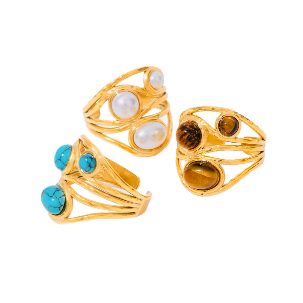 Turquoise Triple Stone Cuff