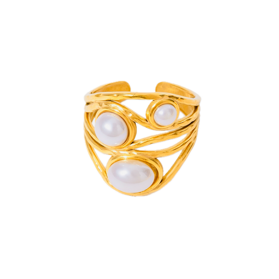 Pearl Triple Stone Cuff