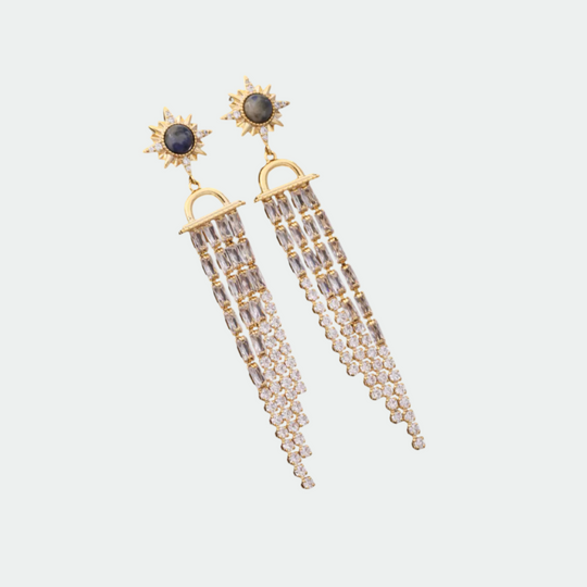 Starlight Cascade Long Drop Earrings Elegant drama, made to move