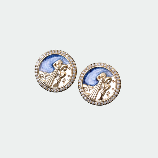 Moonlit Devotion Stud Earrings Sacred stillness Celestial grace