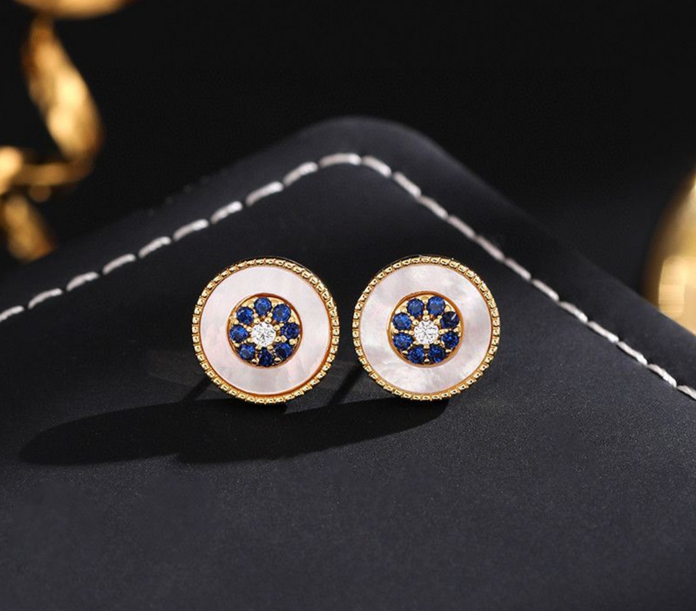 Royal Bloom Stud Earrings Timeless shimmer Subtle grace