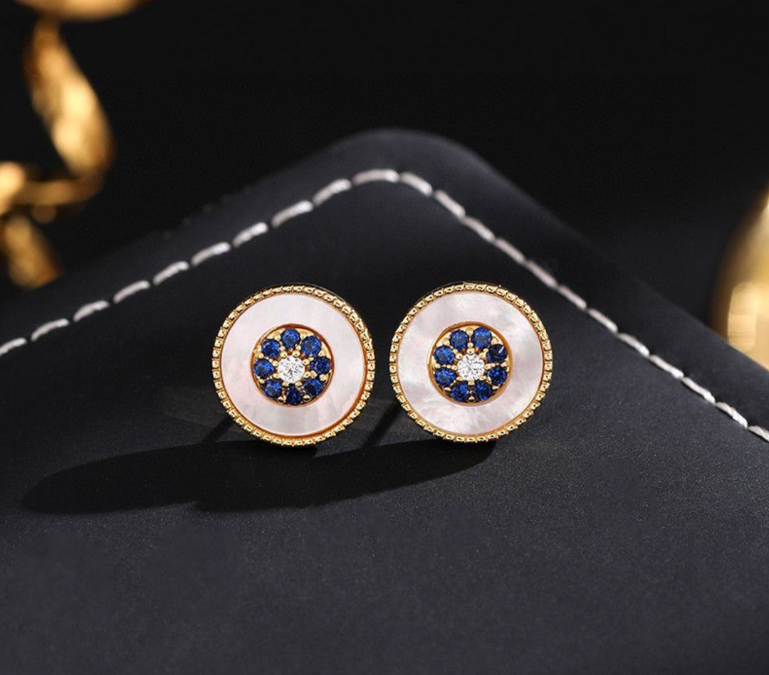 Royal Bloom Stud Earrings Timeless shimmer Subtle grace