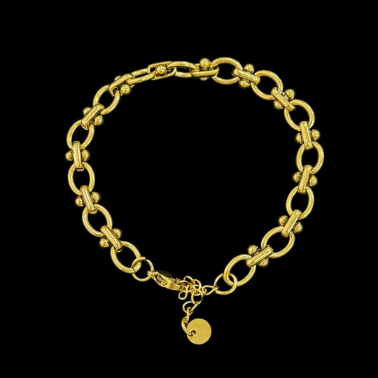 Bold Links Chain Necklace Vintage texture. Strong presence