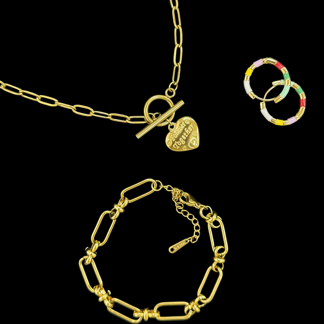 Forever Together Heart Necklace A timeless chain with a golden promise