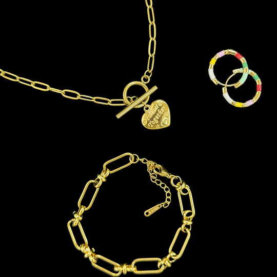 Forever Together Heart Necklace A timeless chain with a golden promise