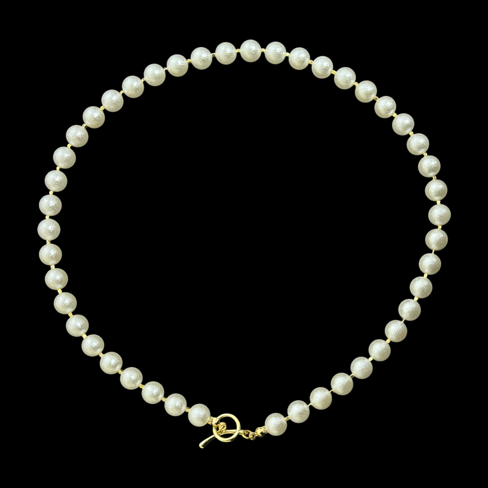 Classic Pearl Necklace – With or Without Gold Beads