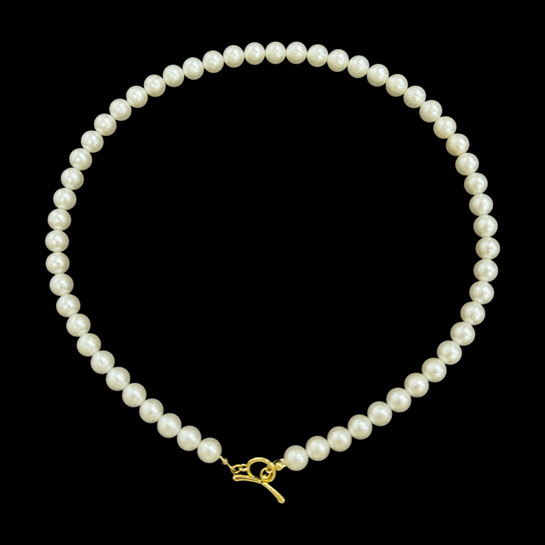 Classic Pearl Necklace – With or Without Gold Beads
