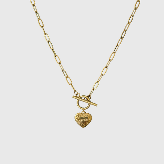 Forever Together Heart Necklace A timeless chain with a golden promise